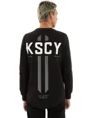 [KSCY] Arcade Dual Curved Long Sleeve Tee in Black