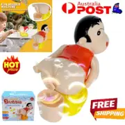Kids Soap Bubble Blower Electric Fart Blowing Bubble Machine Music Light Toys QT