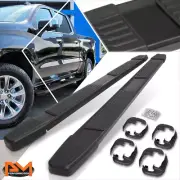 For 19-24 Silverado/Sierra Crew Cab 6"Aluminum Step Nerf Bar Running Board Black