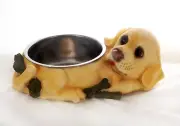 Yellow Labrador Retriever Puppy Dog Food / Water Dish Bowl - NEW