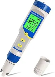 Yewhick Pool Salt Tester, Digital Salinity Tester for Saltwater Pool, 7 in 1 pH ORP Salt Meter for Pools Aquarium Sodium Chloride Swimming Pools Hot Tub Spas