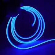 XUNATA 1m Blue LED Neon Light Strip with Switch, 5V USB Powered, Coloured PVC Tube Lights, IP65 Waterproof, Flexible, Cut to Size for DIY Home Commercial Decoration