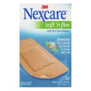 Nexcare Bandages Soft n Flex Strips Large 10 Pack