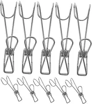 FOYTOKI 10pcs Bathroom Clip Clothes Clips Outdoor Drying Clamp Hanger Clips Simple Clips Pants Hanger Hangers for Closet Clothes Hanger Hook Blanket Clips Pants Clip Stainless Steel
