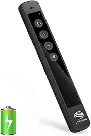 Presentation Clicker, LNGOOR Presentation Remote Rechargeable RF 2.4GHz Wireless Presenter Powerpoint PPT Keynote Slide Clicker with Laser Pointer Support Hyperlink