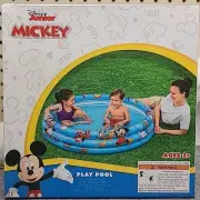 Disney Junior Mickey Mouse Inflatable Pool Water Backyard Vinyl Toddler Kids 48"