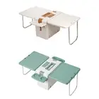 Folding Camping Table Storage Box Insulated Portable for RV Picnic Beach