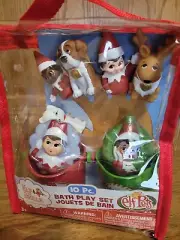 Elf Pets Elf on a Shelf 10 Piece Bath Play Set New Finger Puppets, Bath Squiters