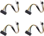 Binxind 4X ATX PSU Power Supply Cable PCIe 6 Pin to ATX 24 Pin Power Supply Cable 24P to 6P for 600 G1 600G1 800G1 Mainboard