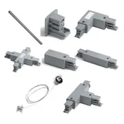 Track Accessories - TS Series 3 Circuit in Silver Superlux Lighting