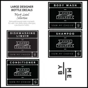 Designer bottle labels / decals - Black label collection (Large)