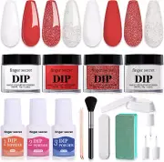 Dip Nail Powder Starter Kit,4Colors Dip Powder Set,Dip Nails Powder, Powder Nail