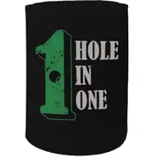 Alcohol Stubby Holder - Hole In One Gold Golfing - Funny Novelty Birthday Gift Joke Beer Can Bottle