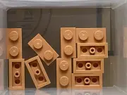 LEGO Parts - Nougat Plate 1 x 2 - No 3023 - QTY 10