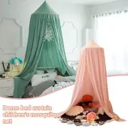 Soft Bed Canopy for Girls Princess Hanging Dome Tent with Hook and Sticker Wx