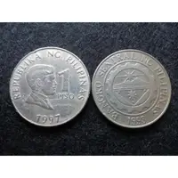 在飛比找蝦皮購物優惠-【全球硬幣】菲律賓1997年 1 piso錢幣 Philip