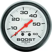 Autometer AMT-5705 Phantom Mechanical Boost Gauge, 2 1/16-inch Diameter, 60psi