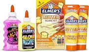 Elmer's Butter Slime Kit, Includes Glow in The Dark and Glitter Glue, Slime Activators, Washable, Safe, Nontoxic, 4 Piece Kit - Ideal for Kids, Activity Time, Classroom, Party, Gifts