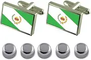 [Select Gifts] Shirt Dress Studs Taquaritinga City Sao Paulo State Flag Cufflinks