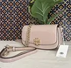 NWT , Tory Burch Britten patent convertible devon sand Crossbody Bag