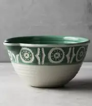 Anthropologie Brentanella Mixing Bowl Green White New In Box