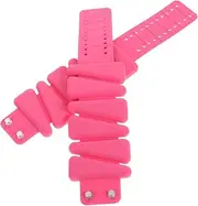 YARNOW 1 Pair Weight-bearing Bracelet Yoga Weightlifting Pilates Gym Large Strength Balance Fitness Straps Wrist Adjustable Weighted Forearm Weight Rings Pink Silica Gel