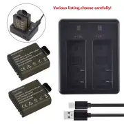 Battery or USB dual Charger for Eken PG1050 Eko Full HD 1080p Wifi Camera sj4000