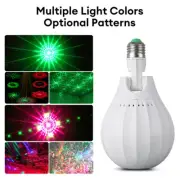 E27 LED Laser Stage Light Projector DJ Disco Ball Lamp Bulb Remote KTV Party