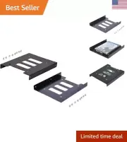 2.5" to 3.5" SSD HDD Adapter Bracket - Quick Install, Durable Metal - 2 Pack
