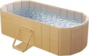 150CM Portable Foldable Bathtub for Adults, Large Collapsible Bath Tub, Ideal for Small Spaces, Portable Folding SPA Tub for Bathroom or Shower Stall, Easy Setup & Storage