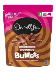 [Darrell Lea] Milk Chocolate Liquorice Bullets 204g