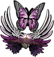 Fonowx Butterfly Wall Shelf Display Shelf Cute Wall Mounted Decorations Storage Wooden Floating Shelves for Nursery Decor Plants, Single Layer