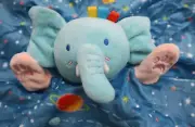 Soothe Upset Emotions Teether Chewable Cozy Plush Baby Toy Elephant