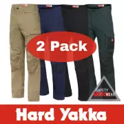 2x NEW Hard Yakka Legends Work Pants Y02202 ALL SIZES Navy Khaki Black Green