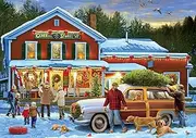 Buffalo Games - Greg Giordano - General Store at Christmas - 500 Piece Jigsaw Puzzle for Adults Challenging Puzzle Perfect for Game Nights - Finished Puzzle Size is 21.25 x 15.00