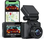 Heaboli Mini 4K Dash Cam with WiFi, GPS and Speed, Front Camera Black