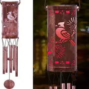 Solar Garden Lights Solar Wind Chimes Hanging Lights Outdoor Hollowed Out Metal Wind Chimes Lamp
