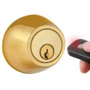 MiLocks Electronic Deadbolt Keyless Metal Entry Remote Control Polished Brass