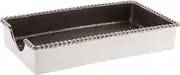 Mariposa 2242-G Beaded Guest Towel Box, One Size, Aluminum