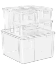 Sorbus 6pc Hardware Storage Container Set with Lids