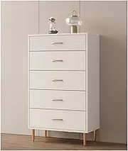 White 8 Drawer Dresser, Modern Double Dresser with Deep Drawers Wide Chest of Drawers for TV Stand Waveform Fluted Panel Design for Living Room, Hallway, Bedroom (Size : 5)