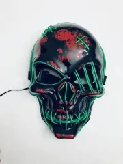 Halloween Light Up LED Mask 3 Modes Costume Rave Cosplay Party Purge Clubbing