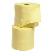 Absorbent Roll Chemical Spill Mat 15in x150ft 55gal Hazmat Yellow Heavy Duty