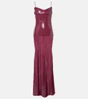 [Alex Perry] Alex Perry Sequined corset gown AU 14 burgundy