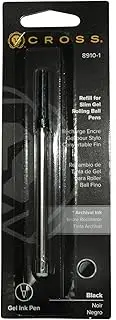 Cross Slim Gel Rolling Ball Refill, Black, 1 per card (8910-1), 2 Packs