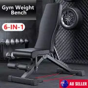 Gym Exercise Adjustable Weight Abdominal Bench Sit-Up Back Support Fitness Flat