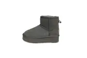 UGG Woolcomfort Women Sheepskin Mini Ankle Thick Bottom Platform Boots Grey