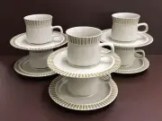 Showa Retro Coffee Cup Saucer 6 Pieces