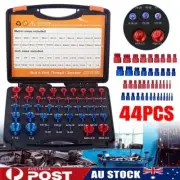 44x Inch & Metric Set Nut & Bolt Thread Checker Identifier Thread Gauges Box