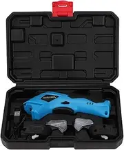 Cordless Electric Scissors Rechargeable Fabric Battery-Powered Cardboard Cutter Multi-Material Cutting Tool with Smart Indicator(Blue-Luxury Packagin)